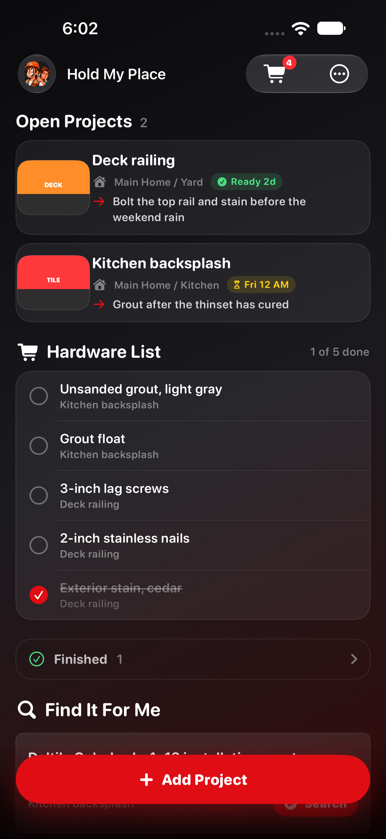 Hold My Place project overview